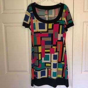 Multi colored print dress